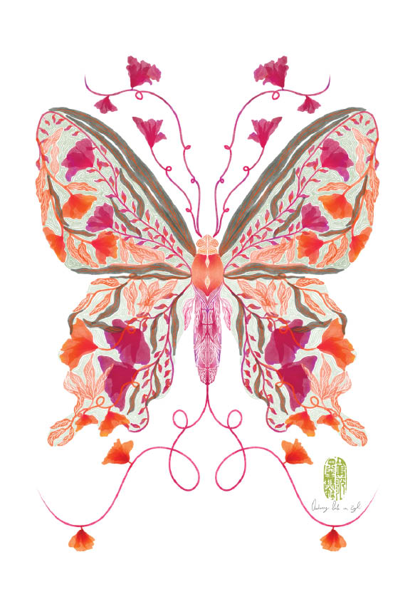 A Butterfly's Symmetry - StohneIllustration
