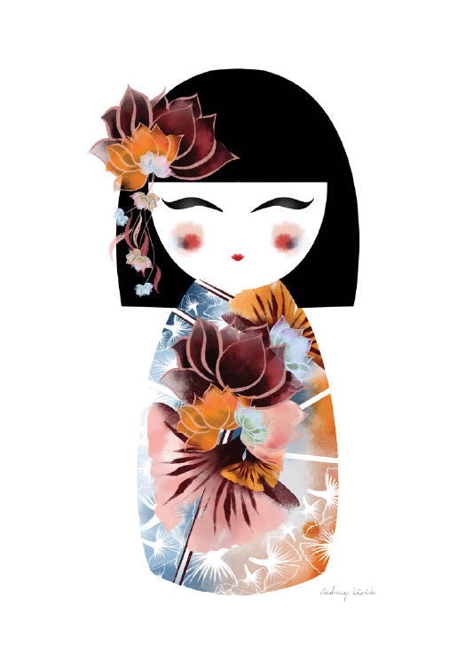 Kimmi Doll, Lotus Flower - StohneIllustration