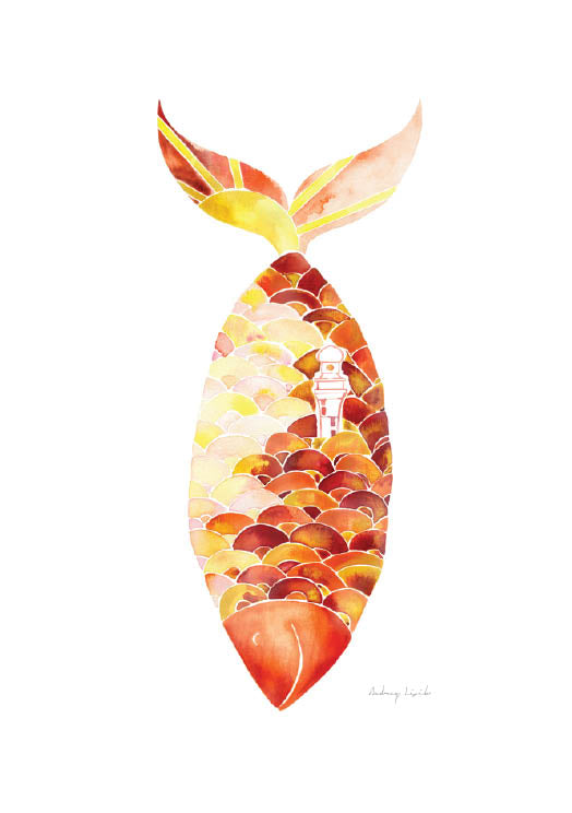 Swim, Orange - StohneIllustration