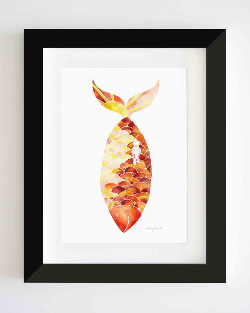 Swim, Orange - StohneIllustration